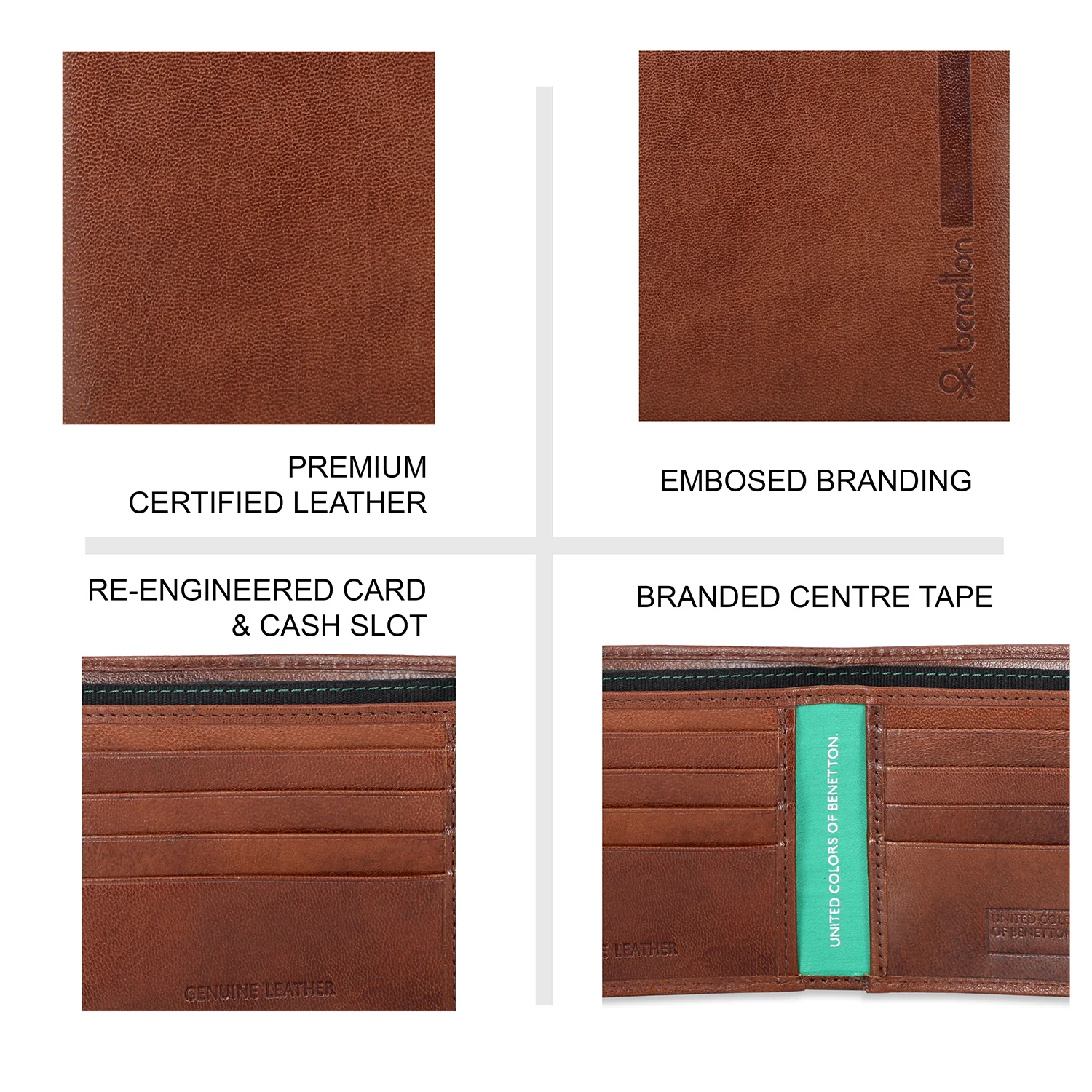 United Colors of Benetton Reece Men's Slimfold Wallet - Image 4