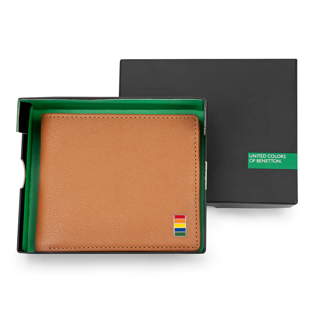 United Colors of Benetton Roan Men's Leather Global Coin Wallet - Image 7