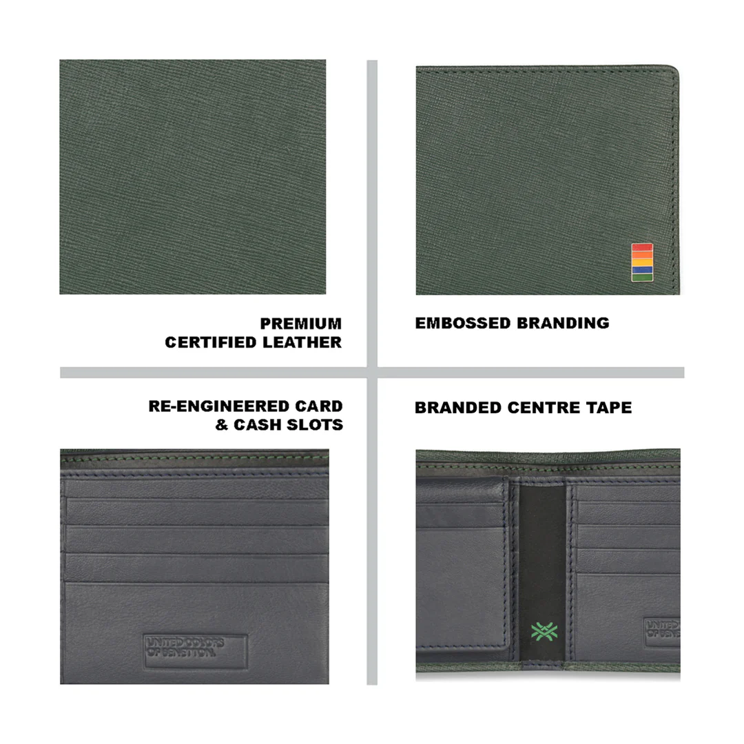 United Colors of Benetton Roan Men's Leather Passcase Wallet - Image 4