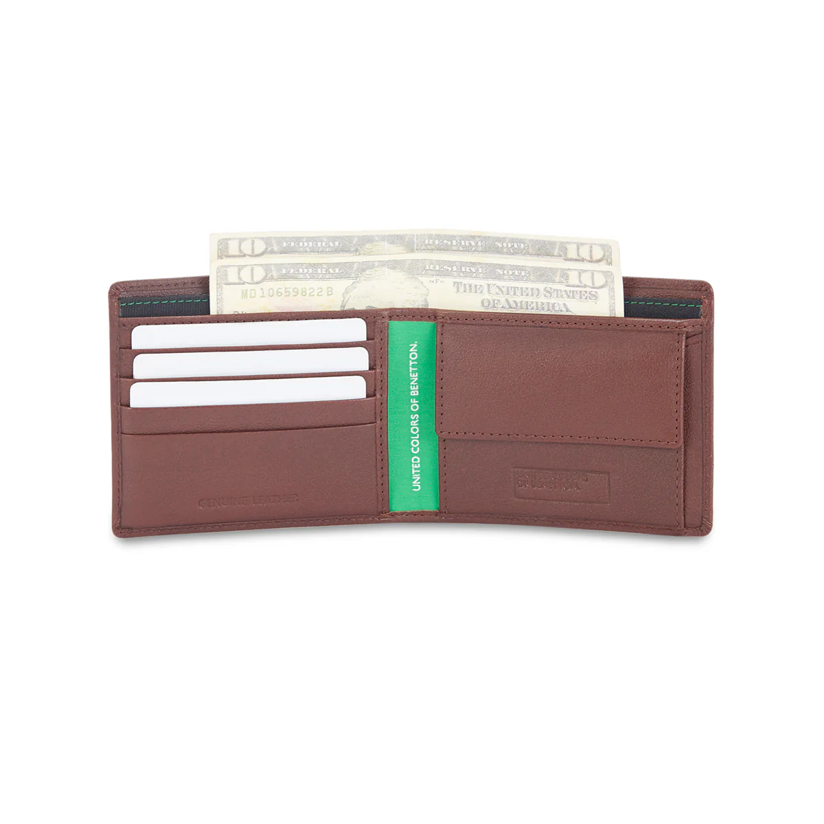 United Colors of Benetton Roque Men's Leather Global Coin Wallet - Image 14