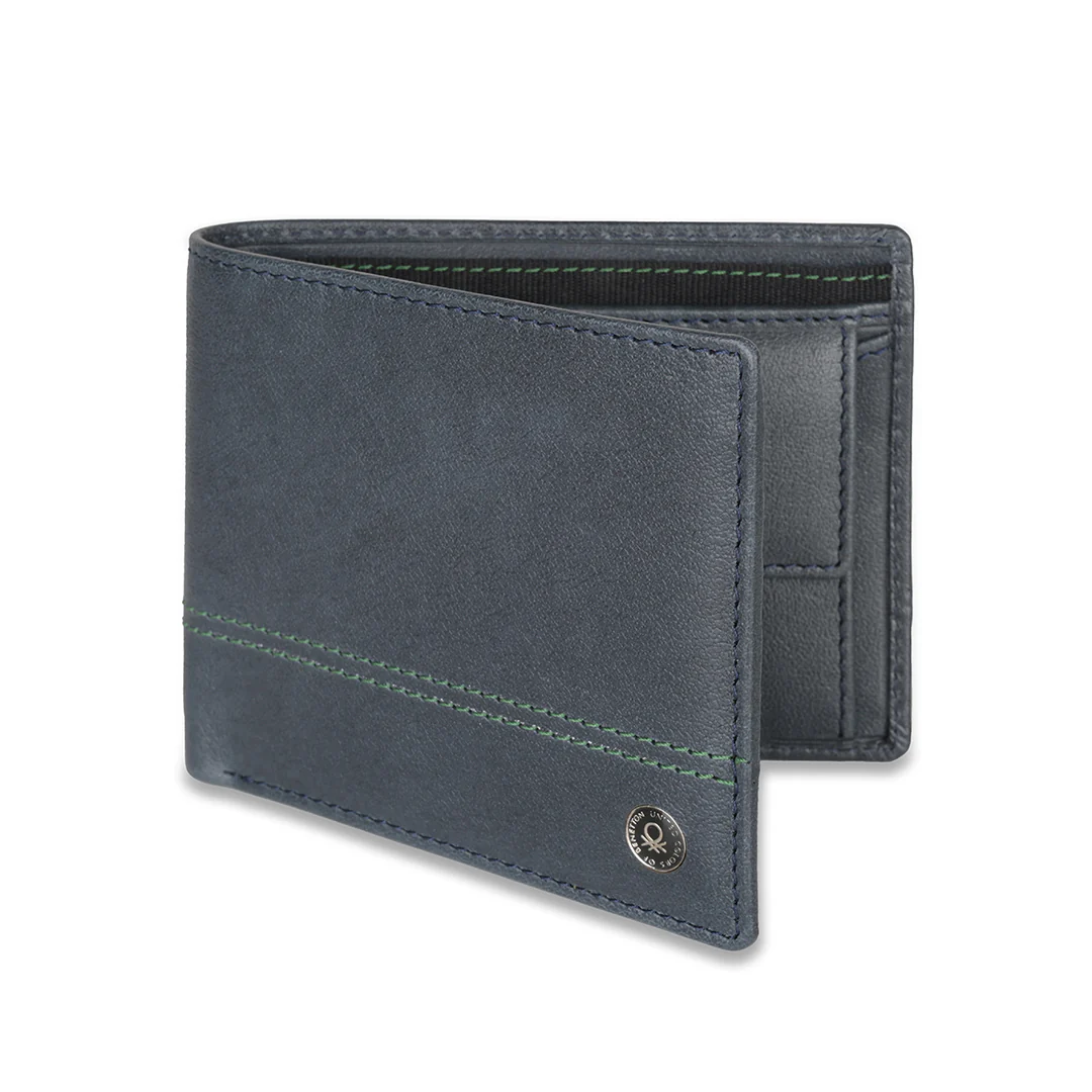 United Colors of Benetton Roque Men's Leather Global Coin Wallet - Image 2