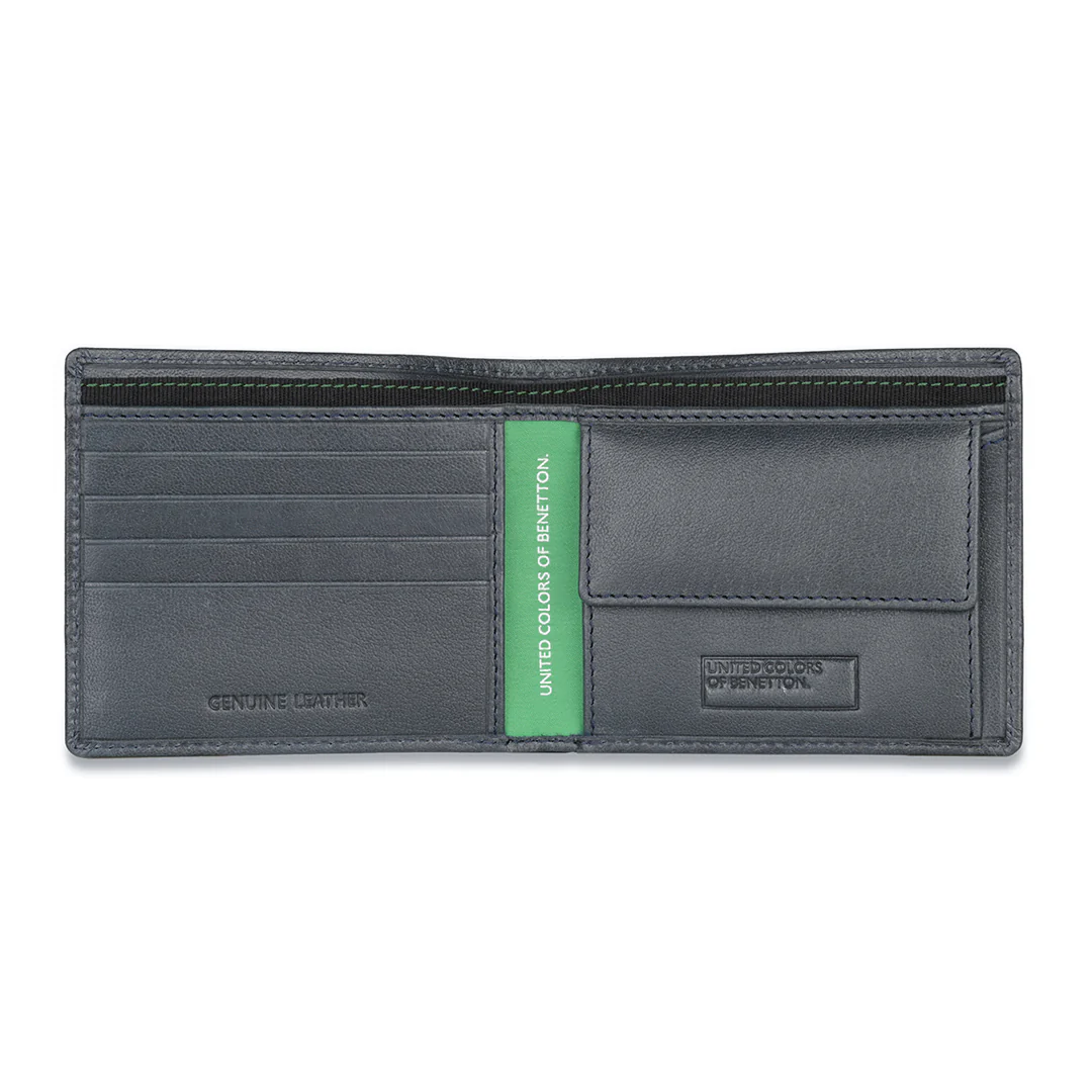 United Colors of Benetton Roque Men's Leather Global Coin Wallet - Image 8