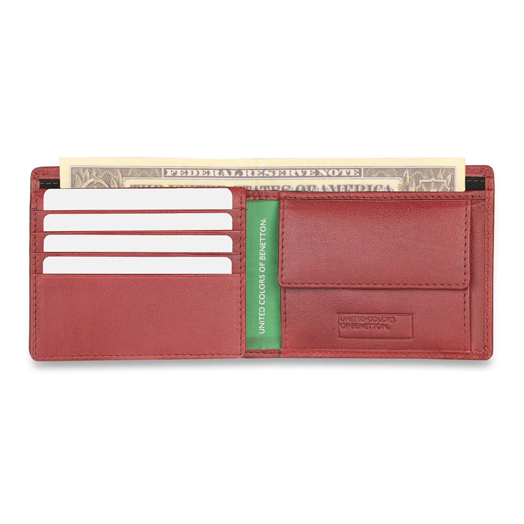 United Colors of Benetton Roque Men's Leather Multi Card Coin Wallet - Image 5