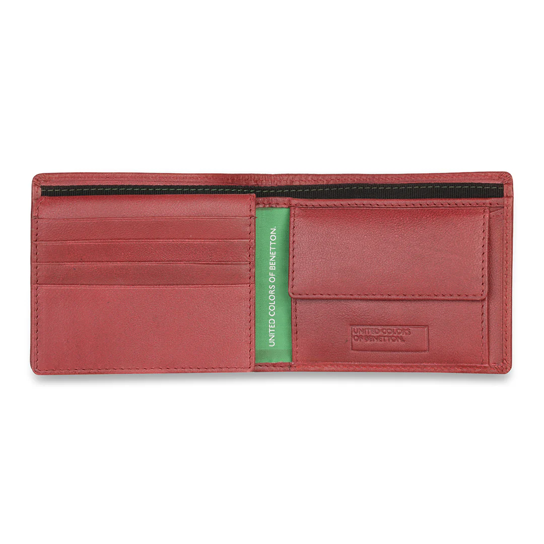 United Colors of Benetton Roque Men's Leather Multi Card Coin Wallet - Image 8