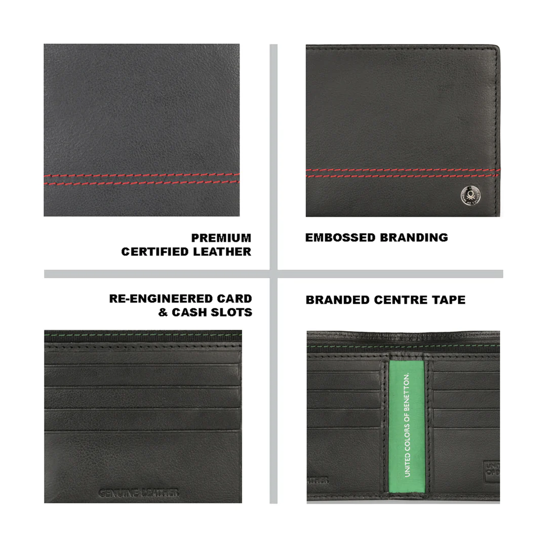 United Colors of Benetton Roque Men's Slimfold Wallet - Image 4