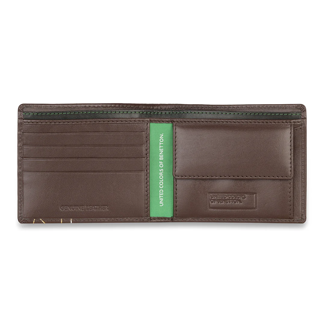 United Colors of Benetton Treviso Men's Leather Global Coin Wallet - Image 8