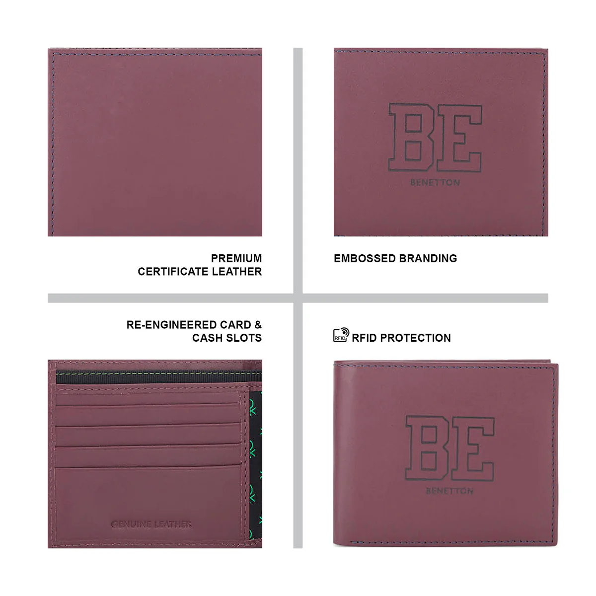 United Colors of Benetton Valen Men's Leather Global Coin Wallet - Image 16