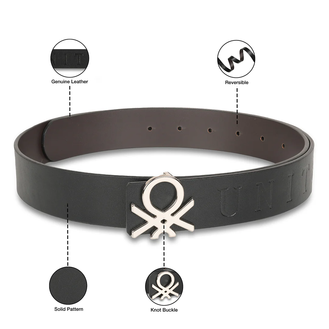United Colors of Benetton Valerio Men's Leather Reversible Belt - Image 20