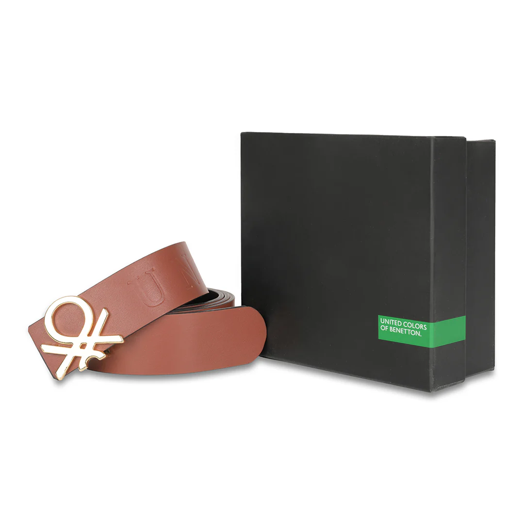 United Colors of Benetton Valerio Men's Leather Reversible Belt - Image 6