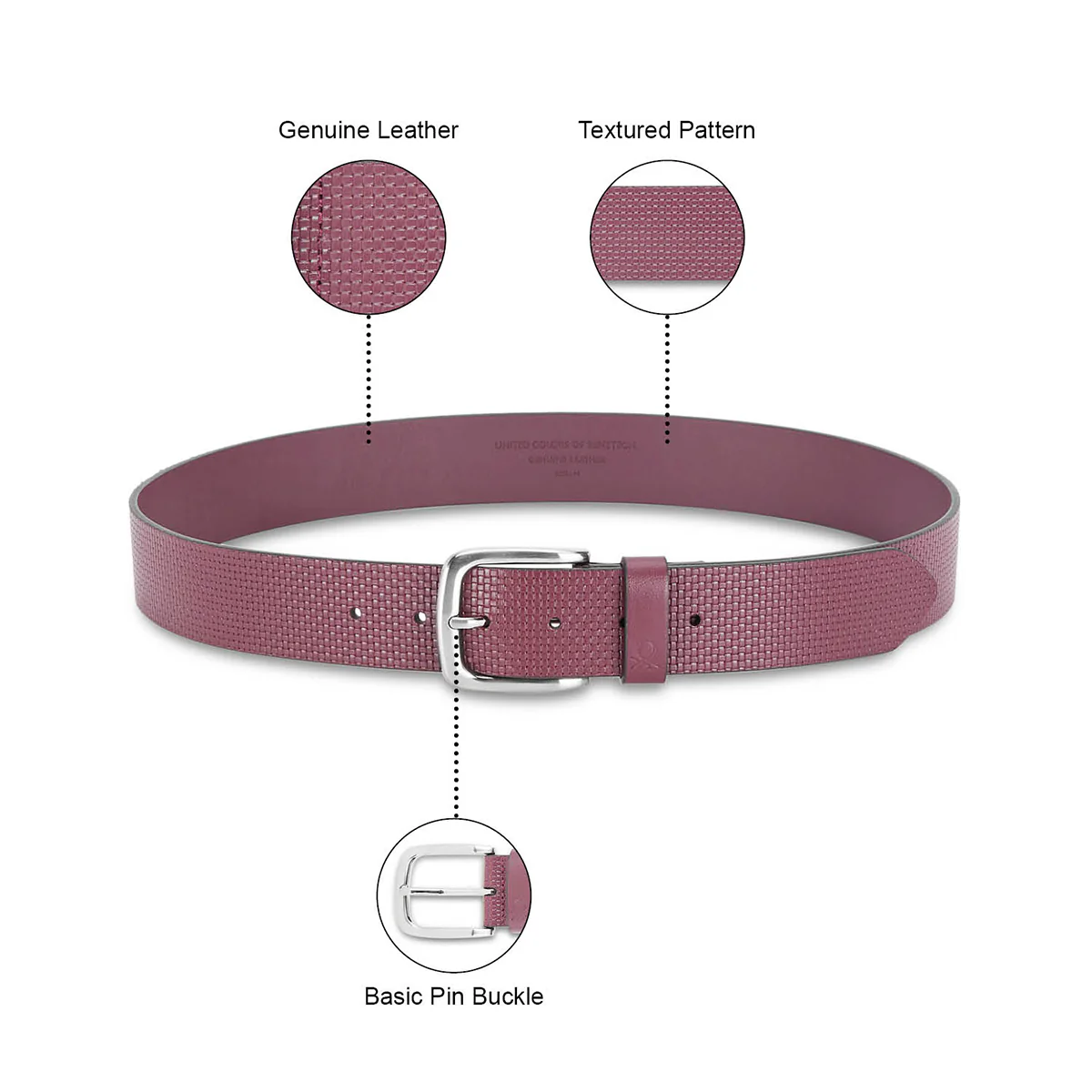 United Colors of Benetton Wilber Men's Leather Non Reversible Belt - Image 12