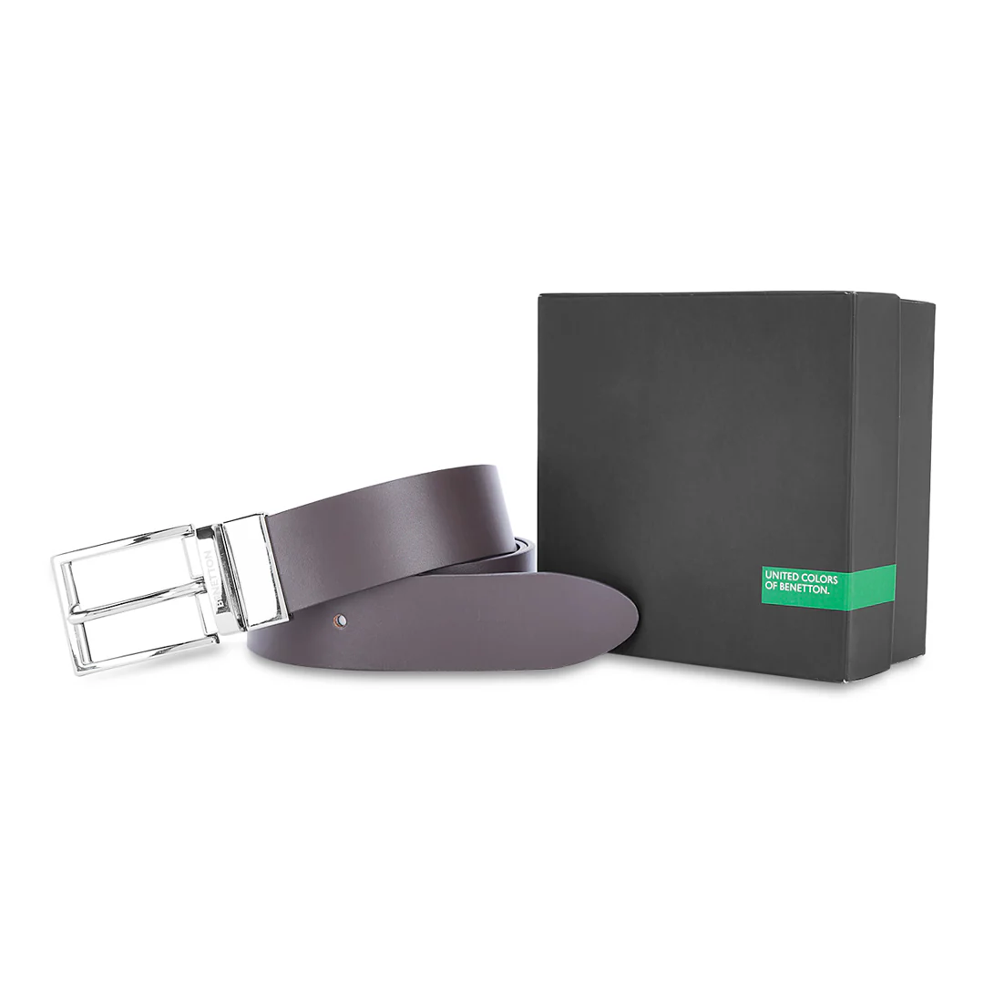 United Colors of Benetton Zayd Men's Leather Reversible Belt - Image 6
