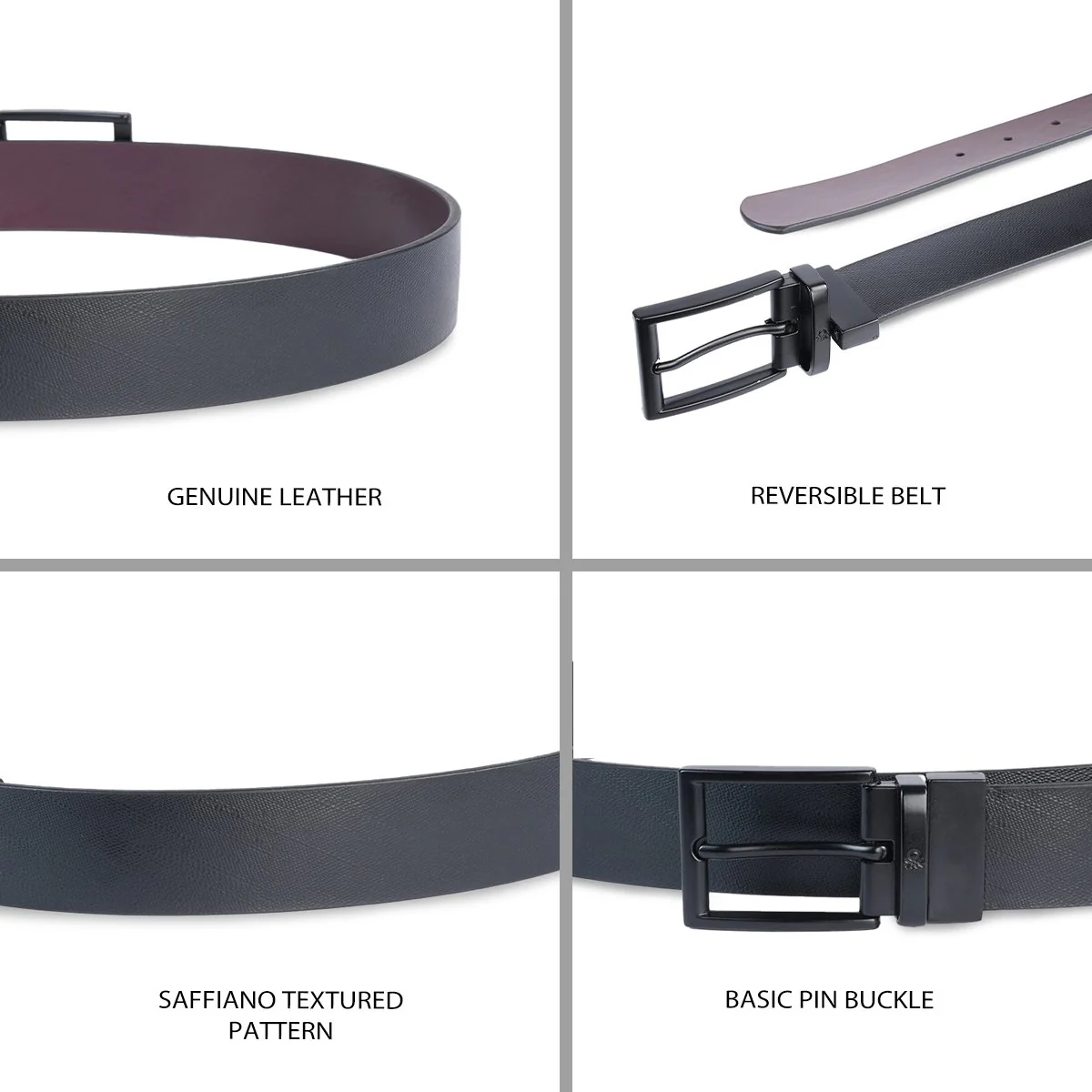 United Colors of Benetton Aarberg Men's Reversible Belt - Image 4