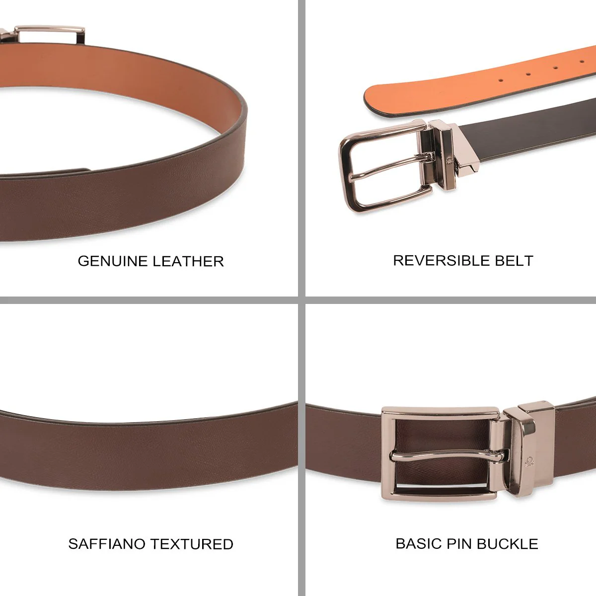 United Colors of Benetton Aarberg Men's Reversible Belt - Image 4