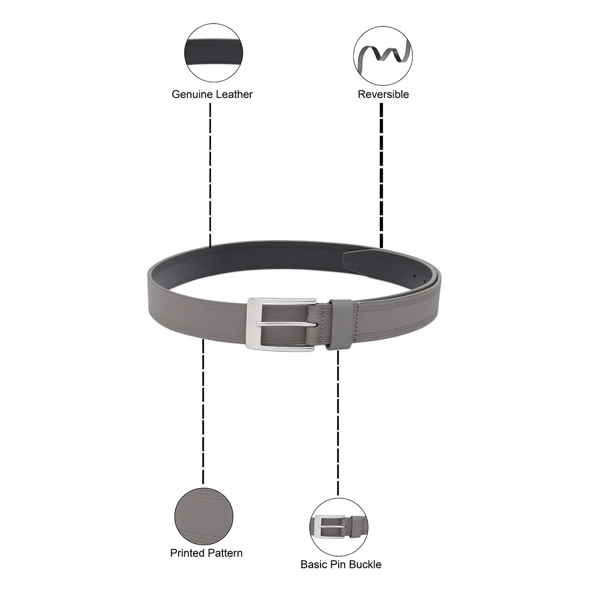 United Colors of Benetton Adamik Men's Non Reversible belt - Image 4