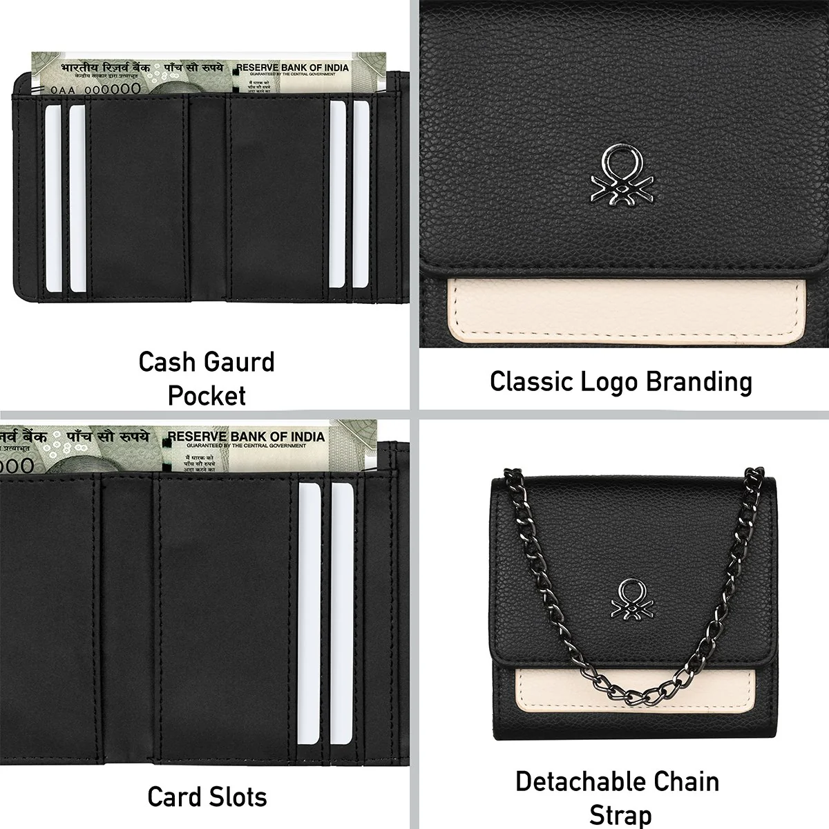 United Colors of Benetton Adelle Women's Tri Fold Wallet - Image 7