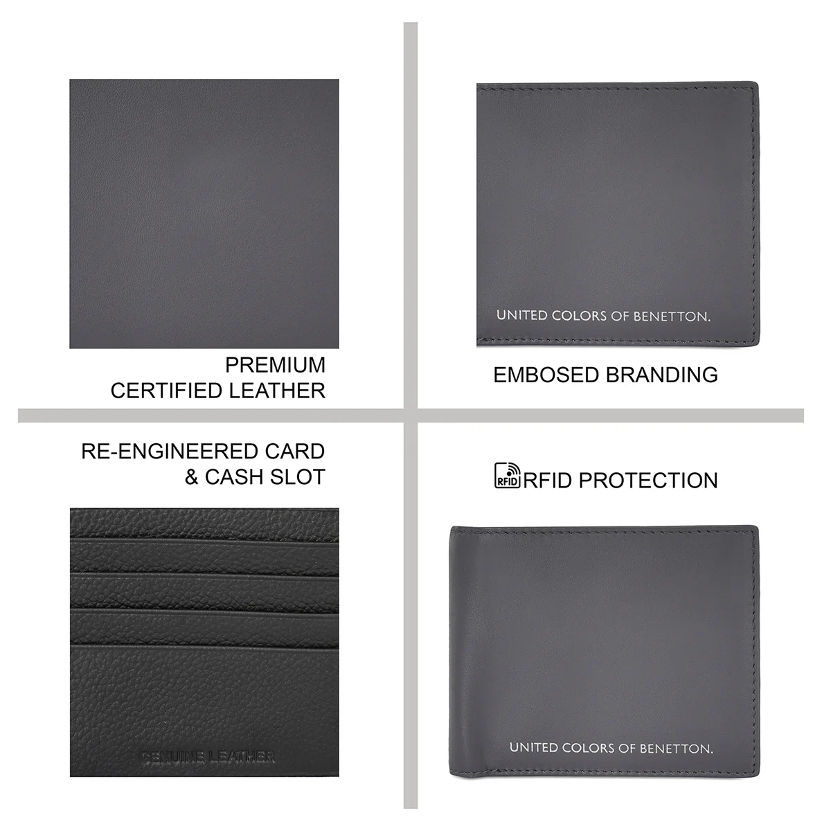 United Colors of Benetton Aelger Men's Multicard Coin Wallet - Image 4