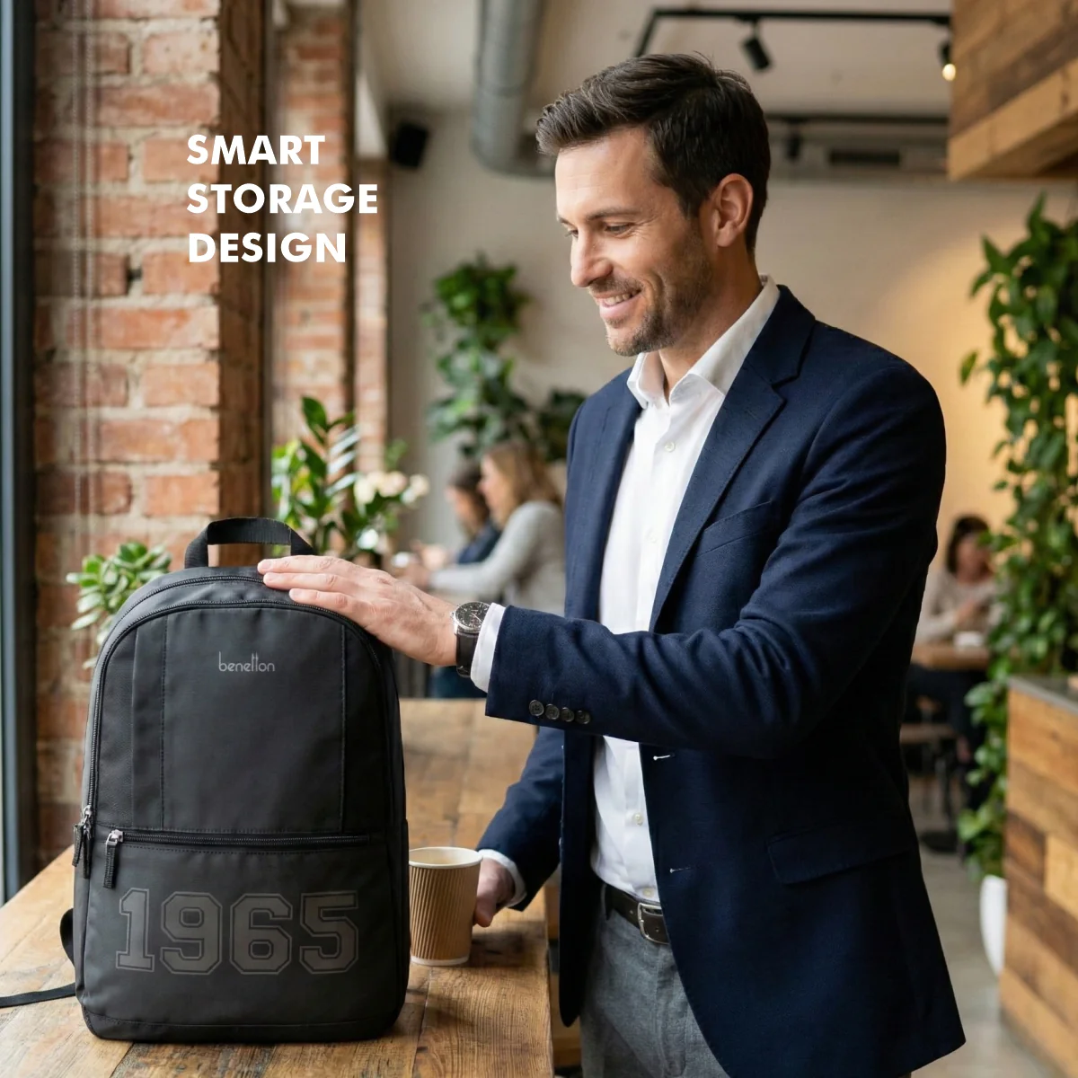 United Colors of Benetton Aether Pro Laptop Backpack - Image 6