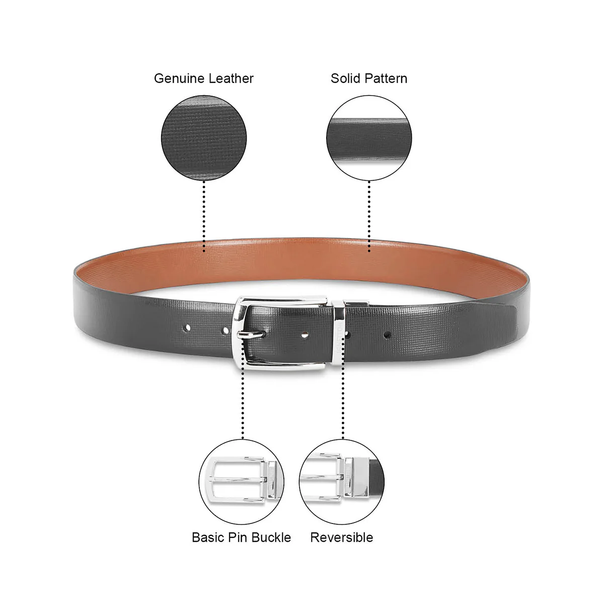 United Colors of Benetton Afro Men's Reversible Belt - Image 9
