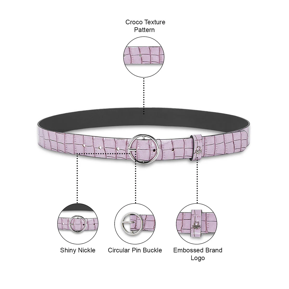 United Colors of Benetton Agatha Women's PU Belt - Image 4