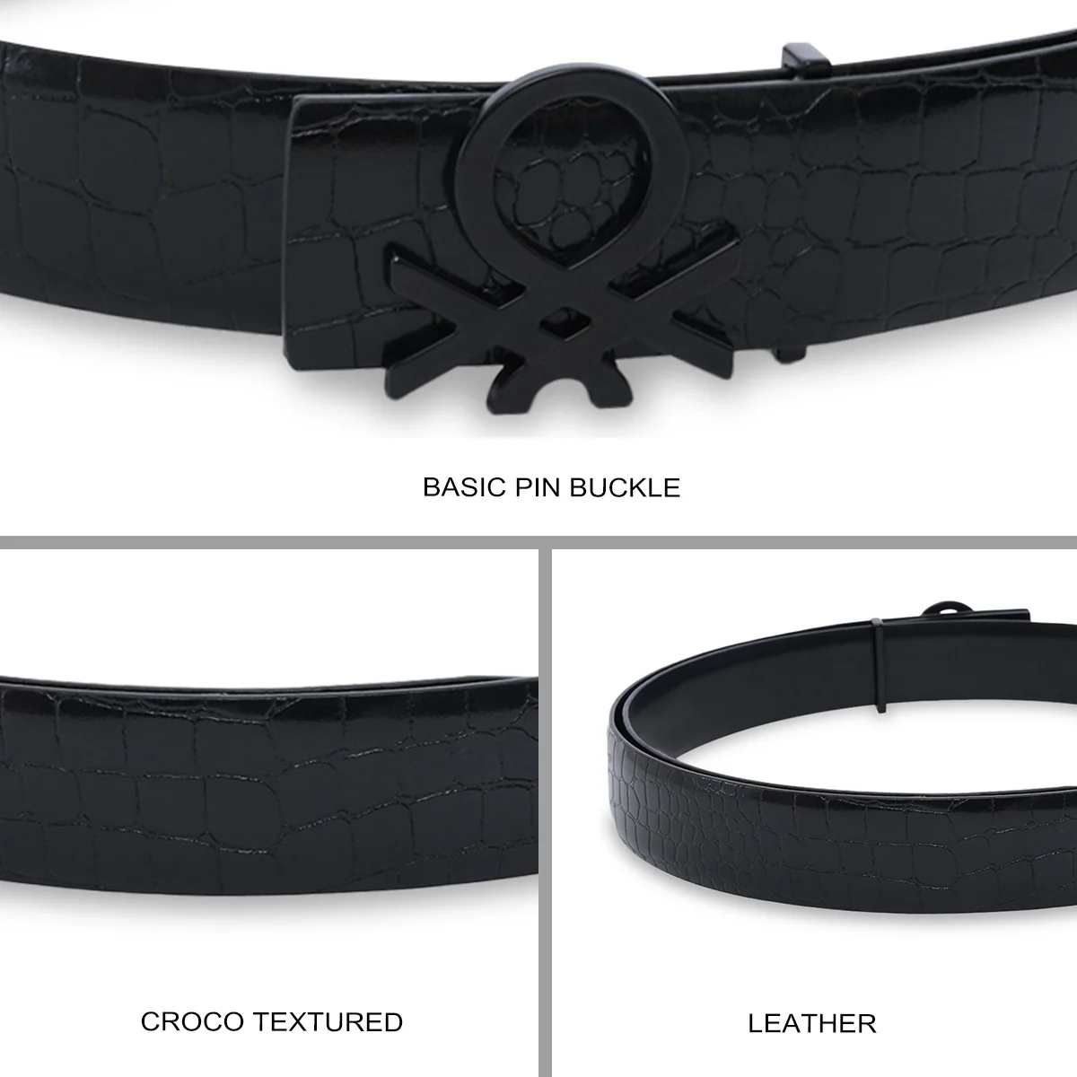 United Colors of Benetton Alatna Men's Non Reversible Belt - Image 4