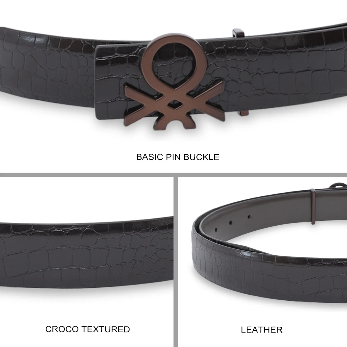 United Colors of Benetton Alatna Men's Non Reversible Belt - Image 4