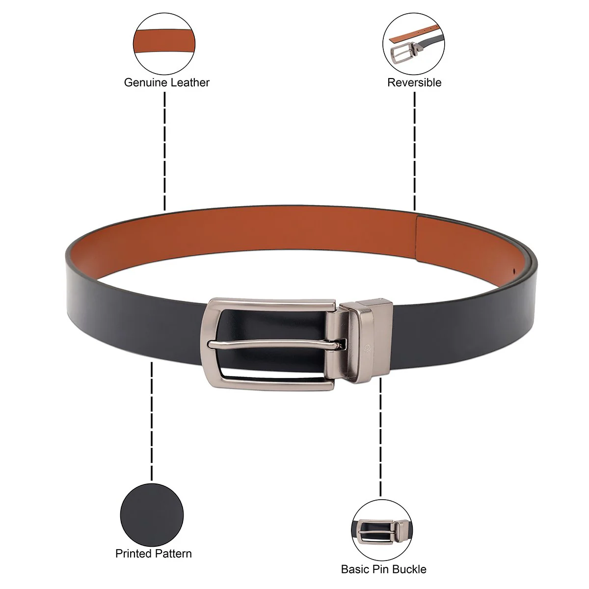 United Colors of Benetton Ales Men's Reversible Belt - Image 4