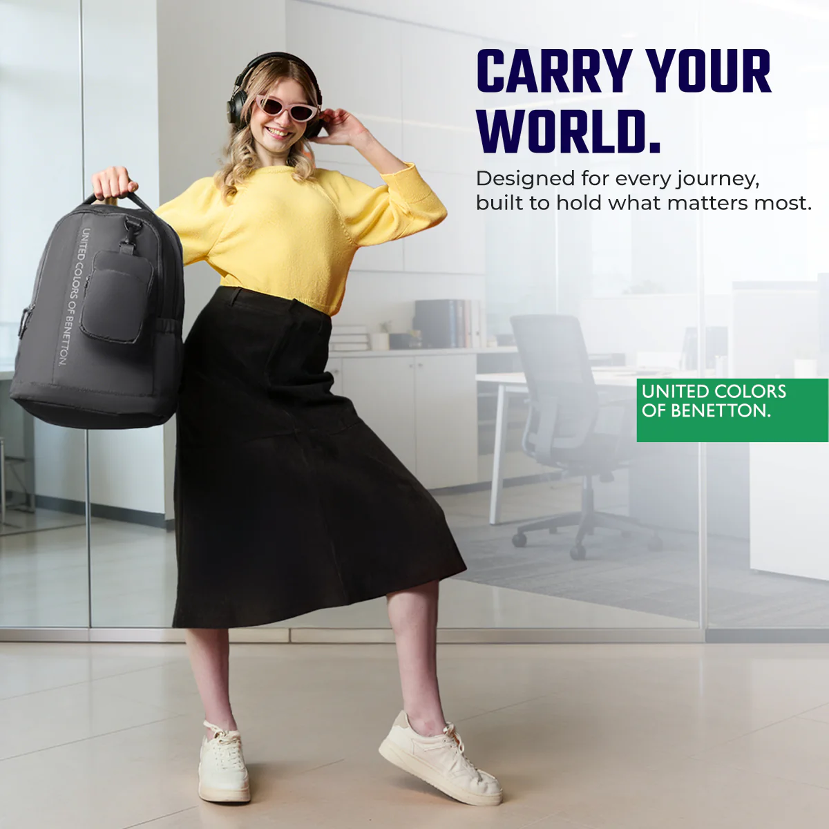 United Colors of Benetton Apex Laptop Backpack - Image 3