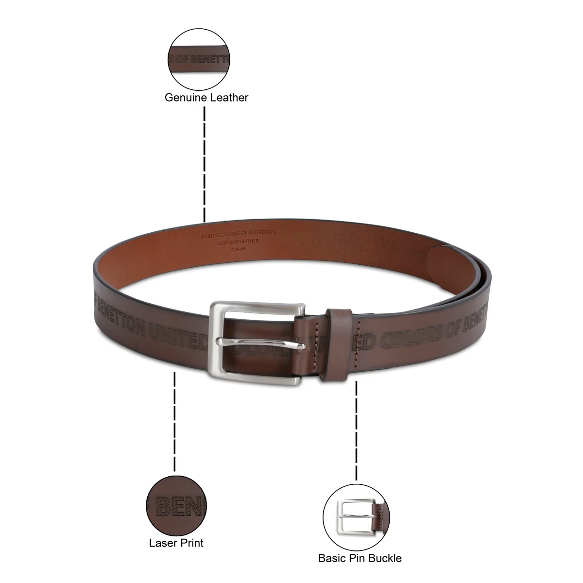United Colors of Benetton Aprile Non Reversible Belt - Image 7