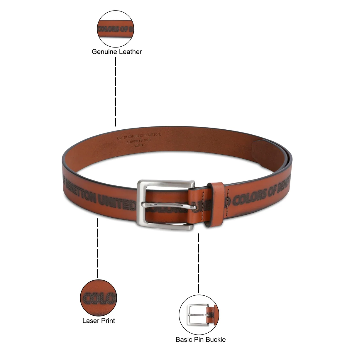 United Colors of Benetton Aprile Non Reversible Belt - Image 7