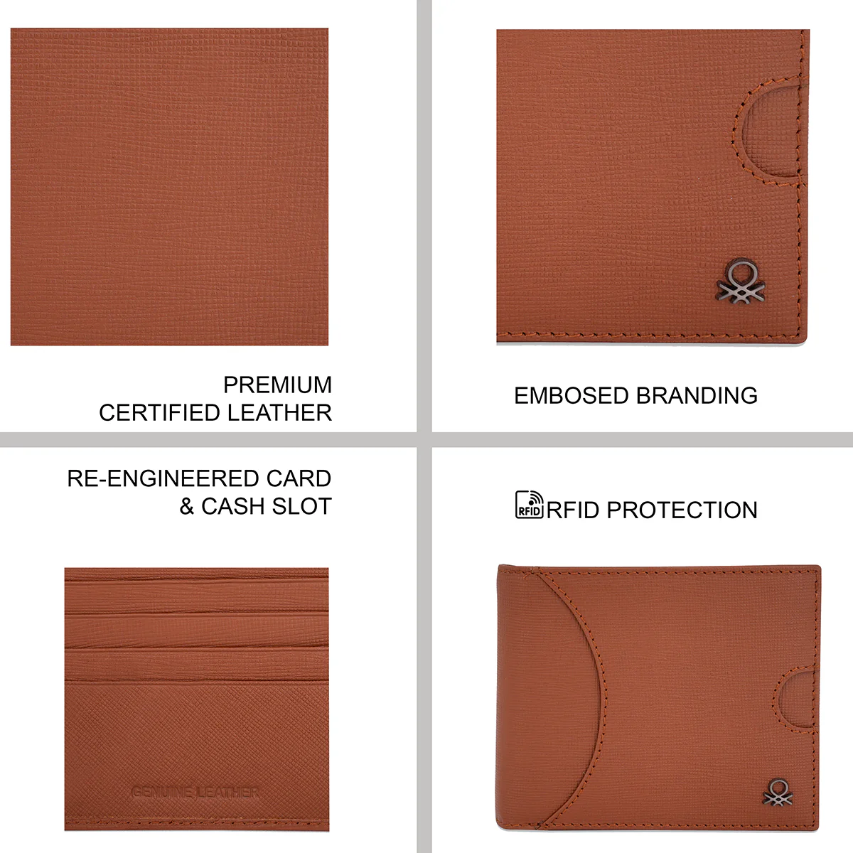 United Colors of Benetton Aracel Men's Multicard Coin Wallet - Image 4