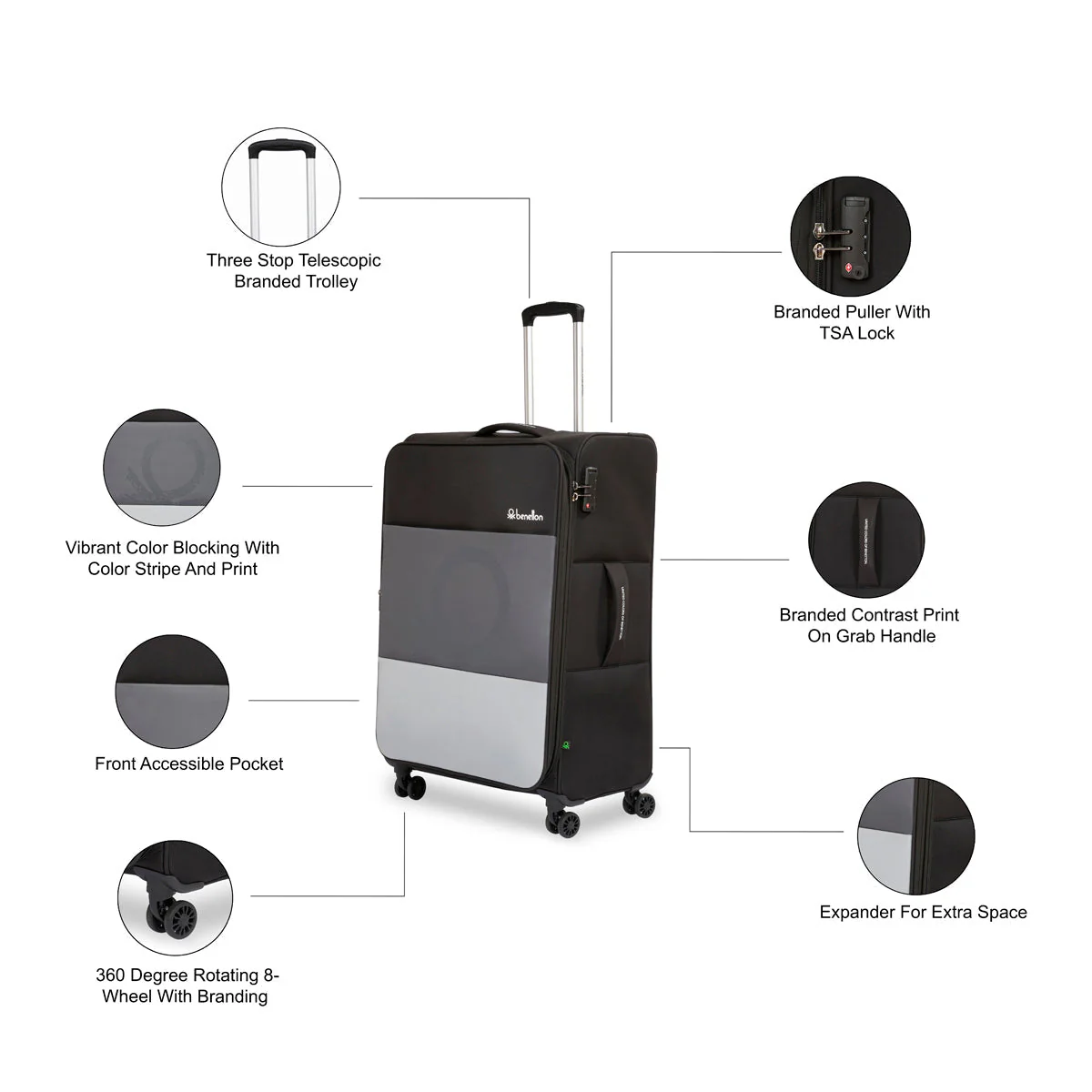 United Colors of Benetton Archimedes Soft Luggage - Image 12