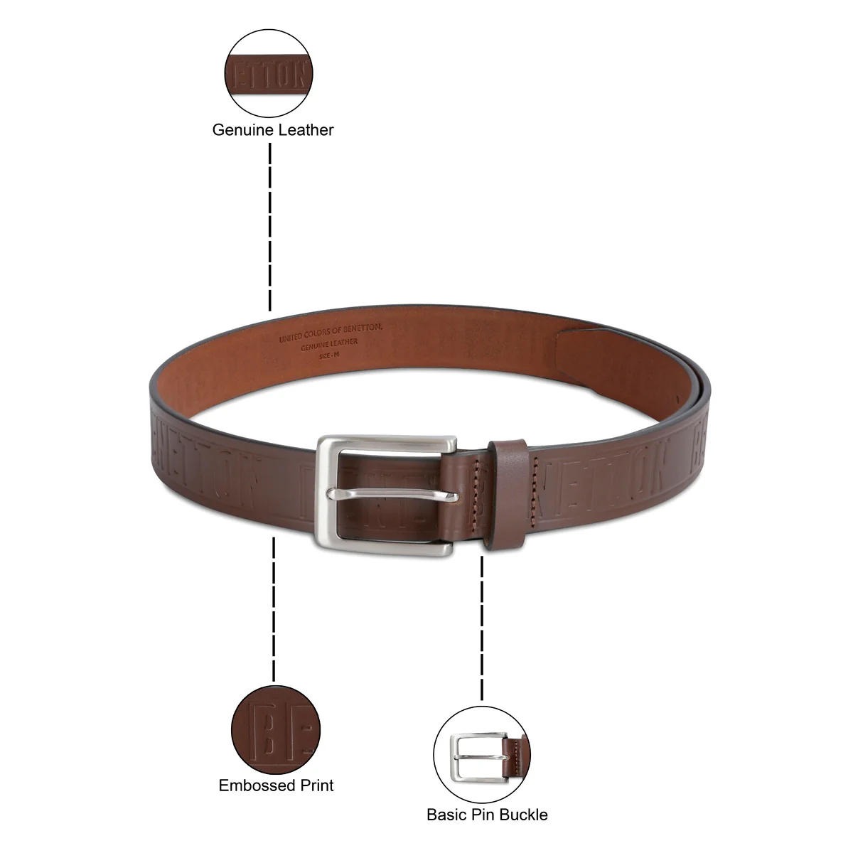 United Colors of Benetton Arcola Non Reversible Belt - Image 7