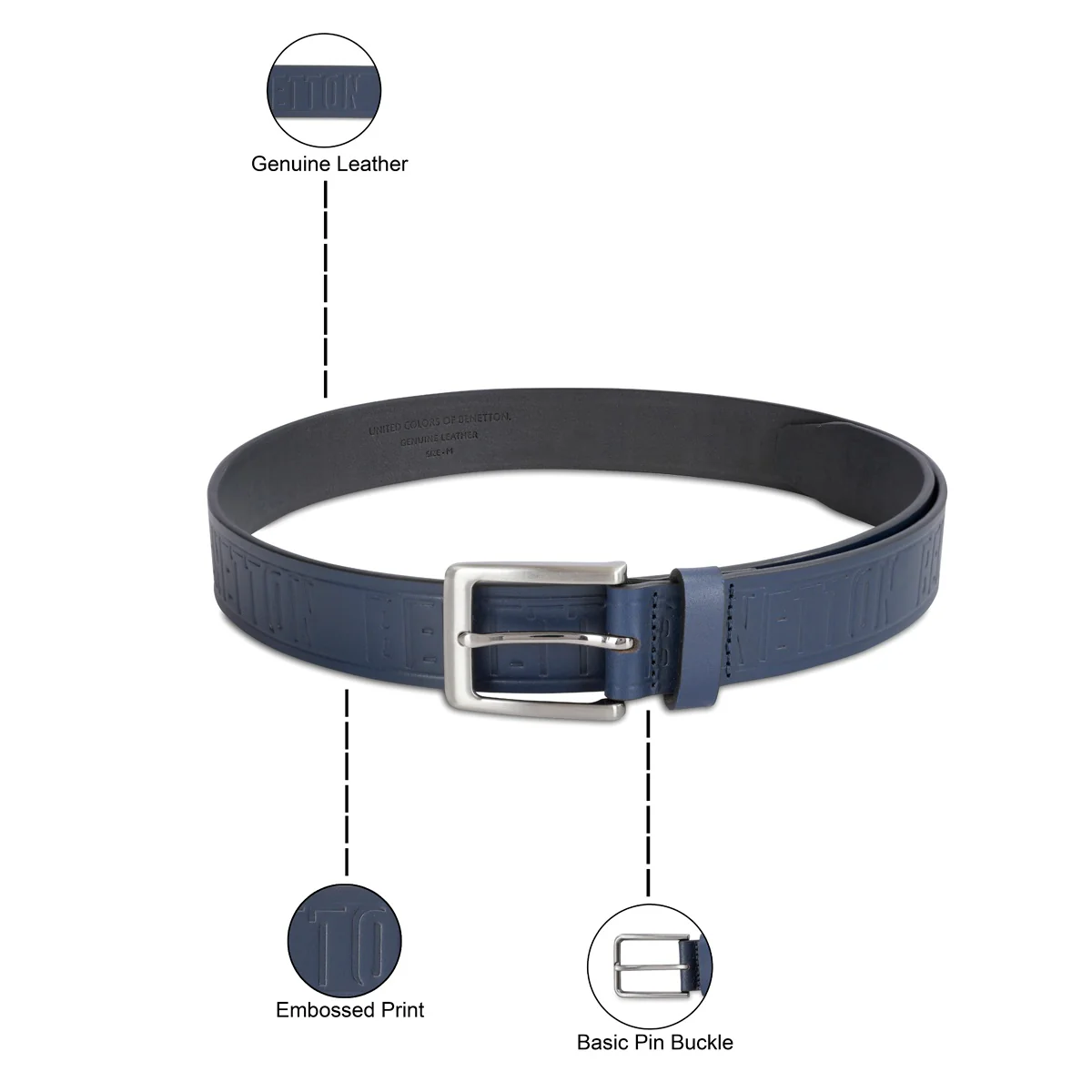 United Colors of Benetton Arcola Non Reversible Belt - Image 7