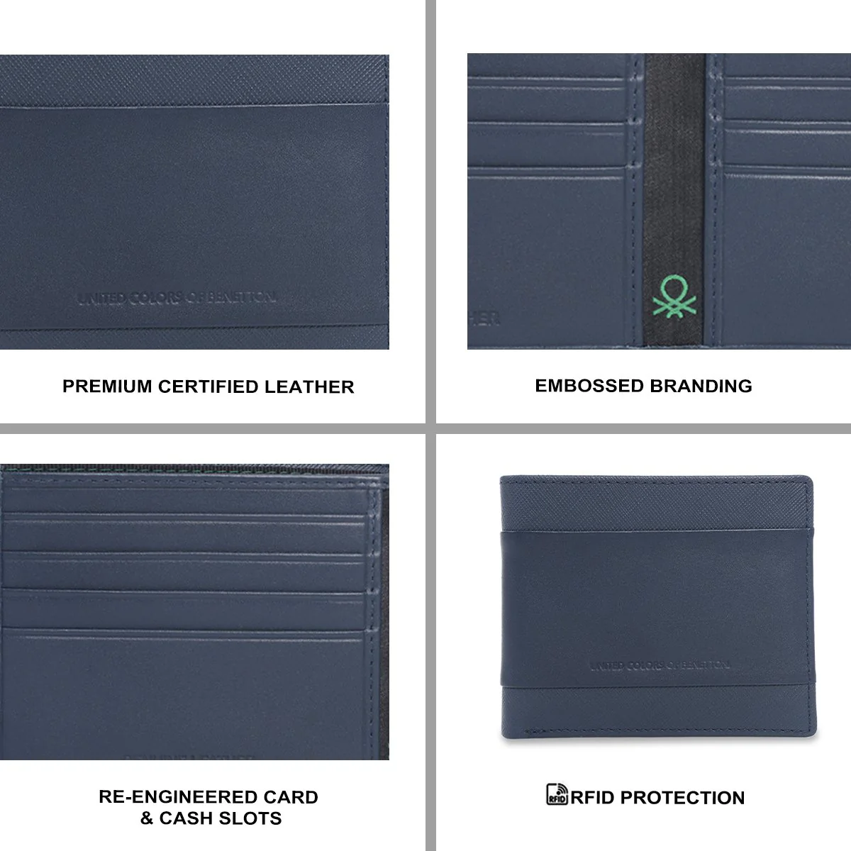 United Colors of Benetton Arderins Men's Slimfold Wallet - Image 7