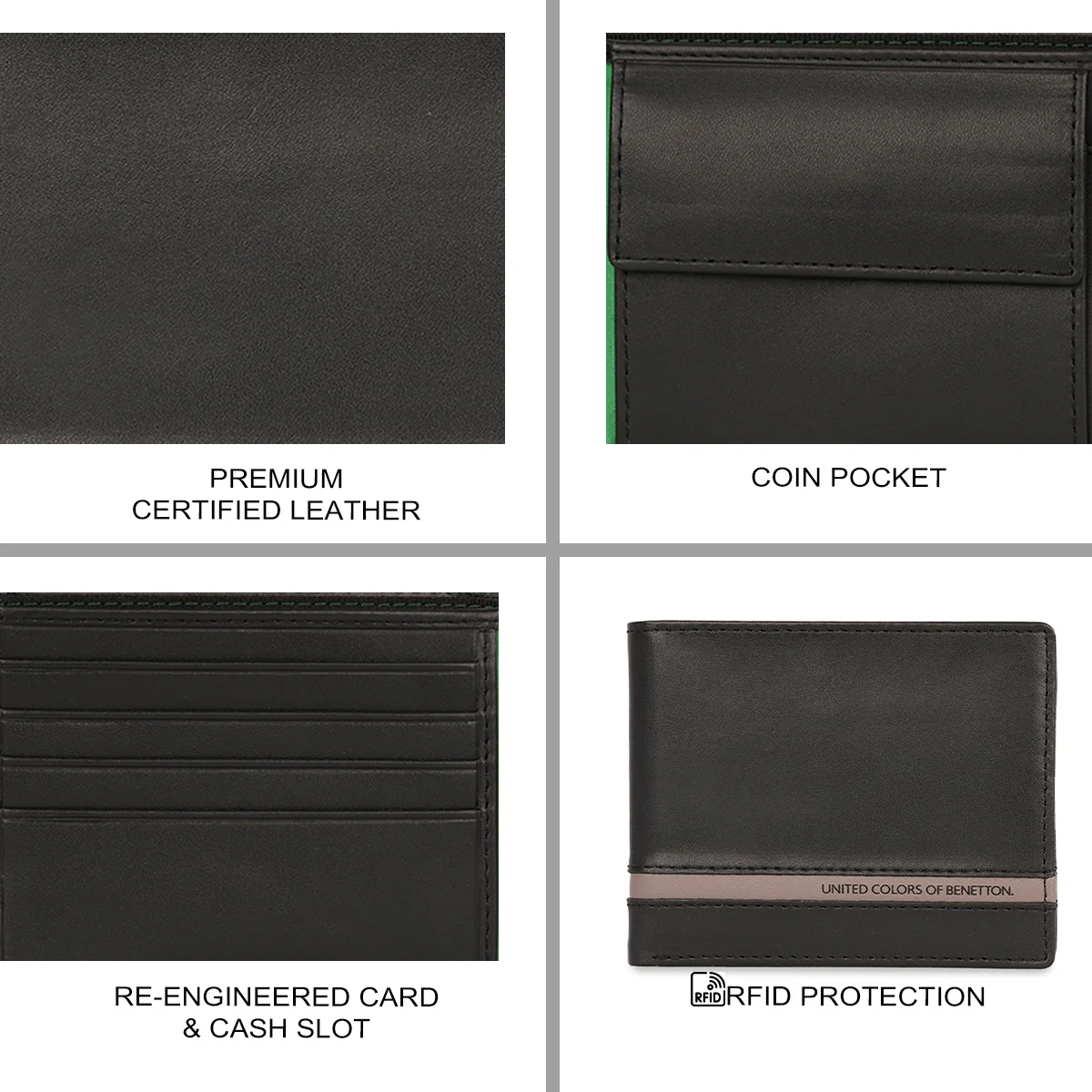 United Colors of Benetton Arnhem Men's Global Coin Wallet - Image 7