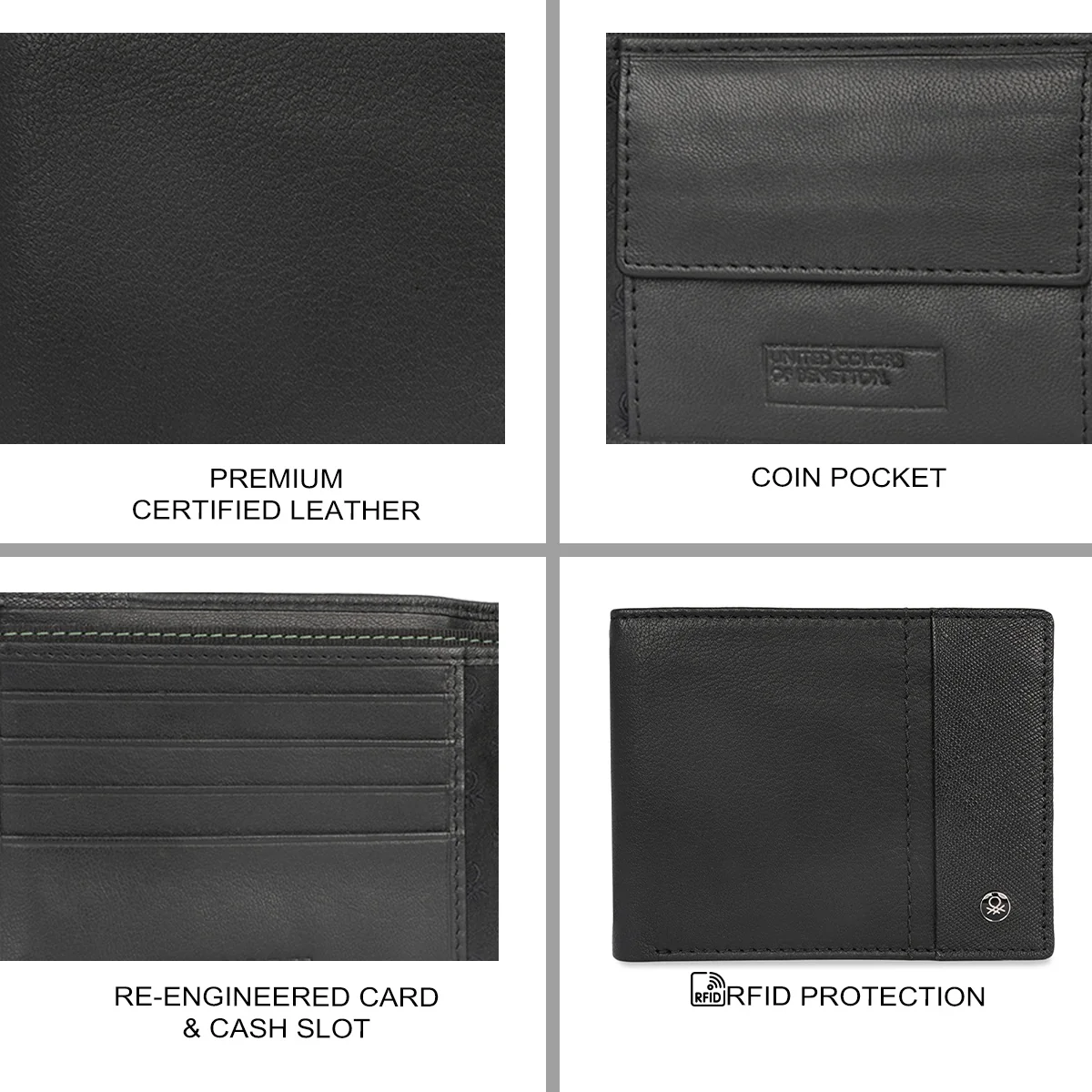 United Colors of Benetton Asbetos Men's Global Coin Wallet - Image 7