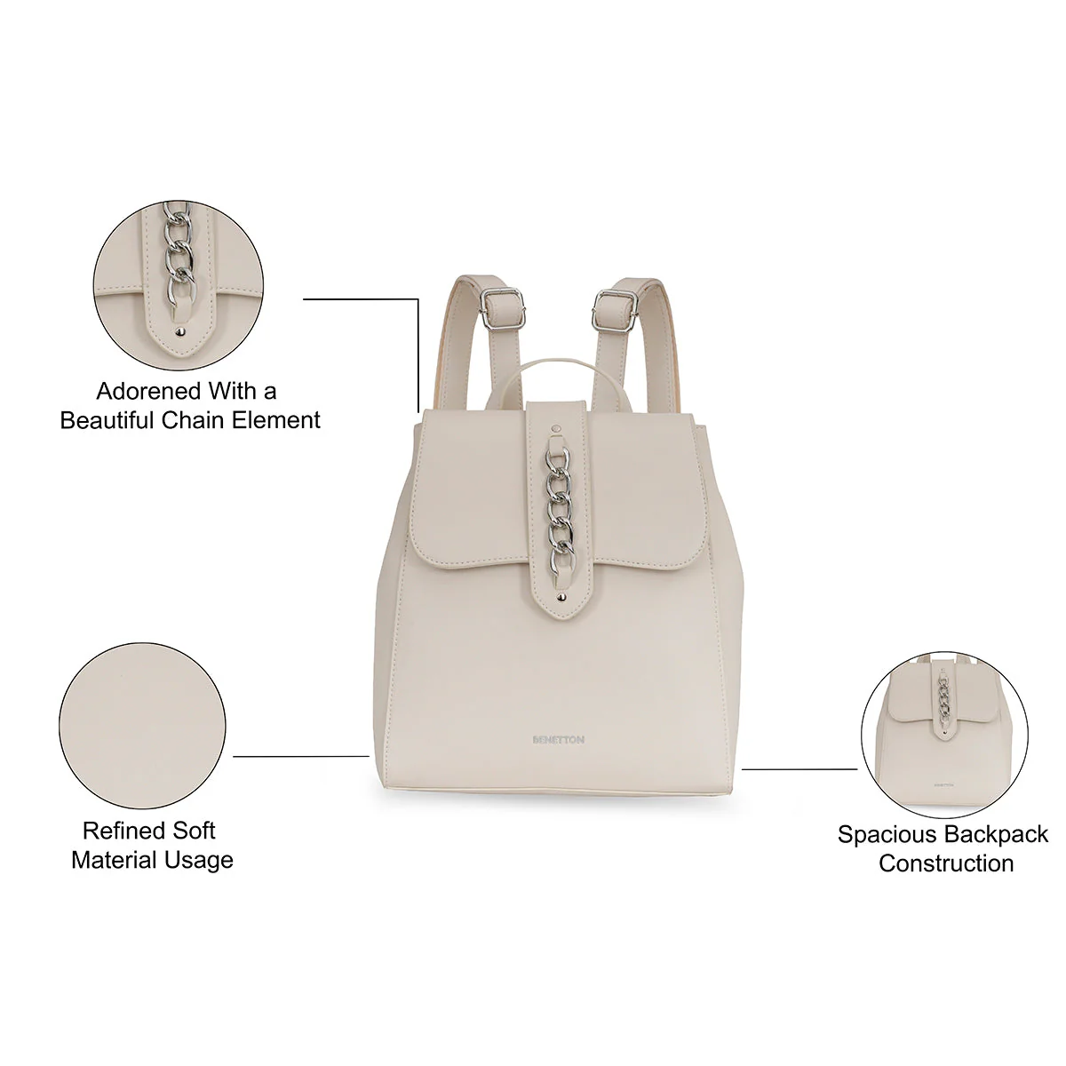 United Colors of Benetton Astrid Women's Backpack - Image 4