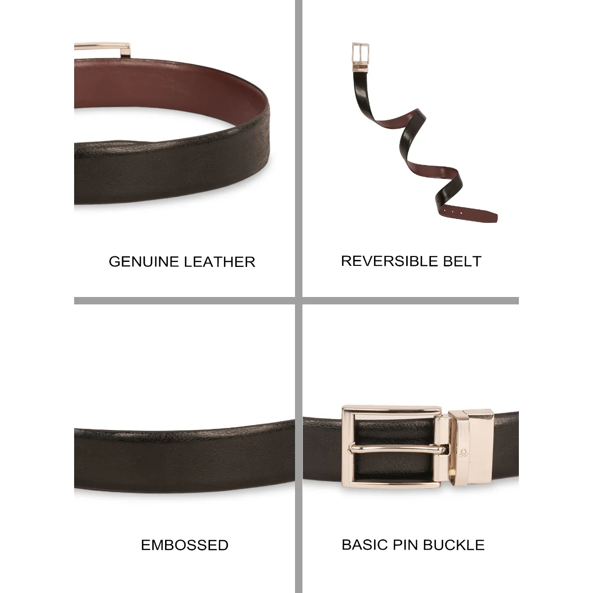 United Colors of Benetton Avenches Reversible Belt - Image 4