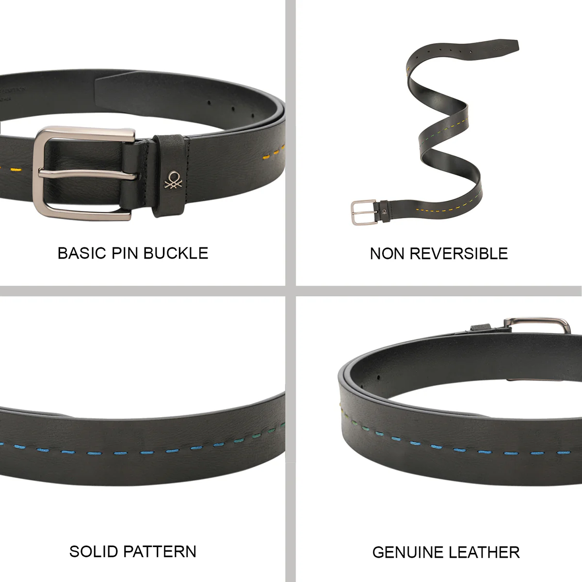 United Colors of Benetton Avenor Men's Non Reversible Belt - Image 8