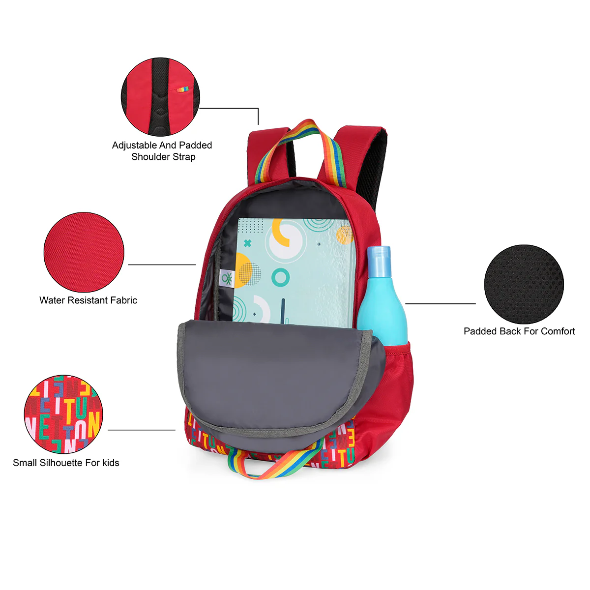 United Colors of Benetton Avio Back to School Backpack - Image 4