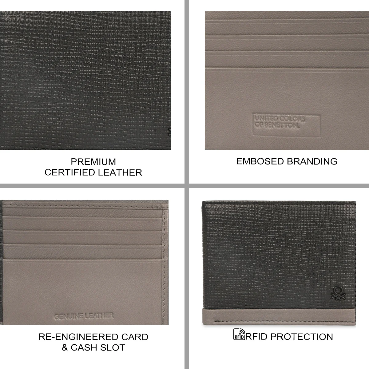 United Colors of Benetton Barbon Men's Slimfold Wallet - Image 7