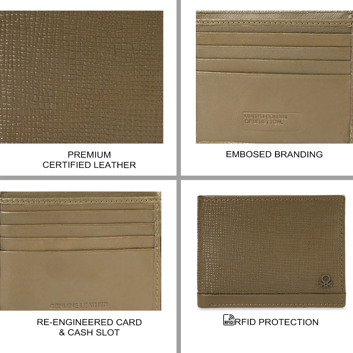 United Colors of Benetton Barbon Men's Slimfold Wallet - Image 7