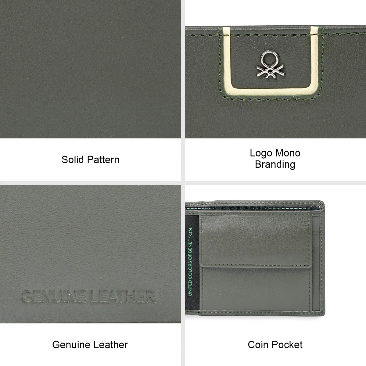 United Colors of Benetton Barysaw Men's Global Coin Wallet - Image 7