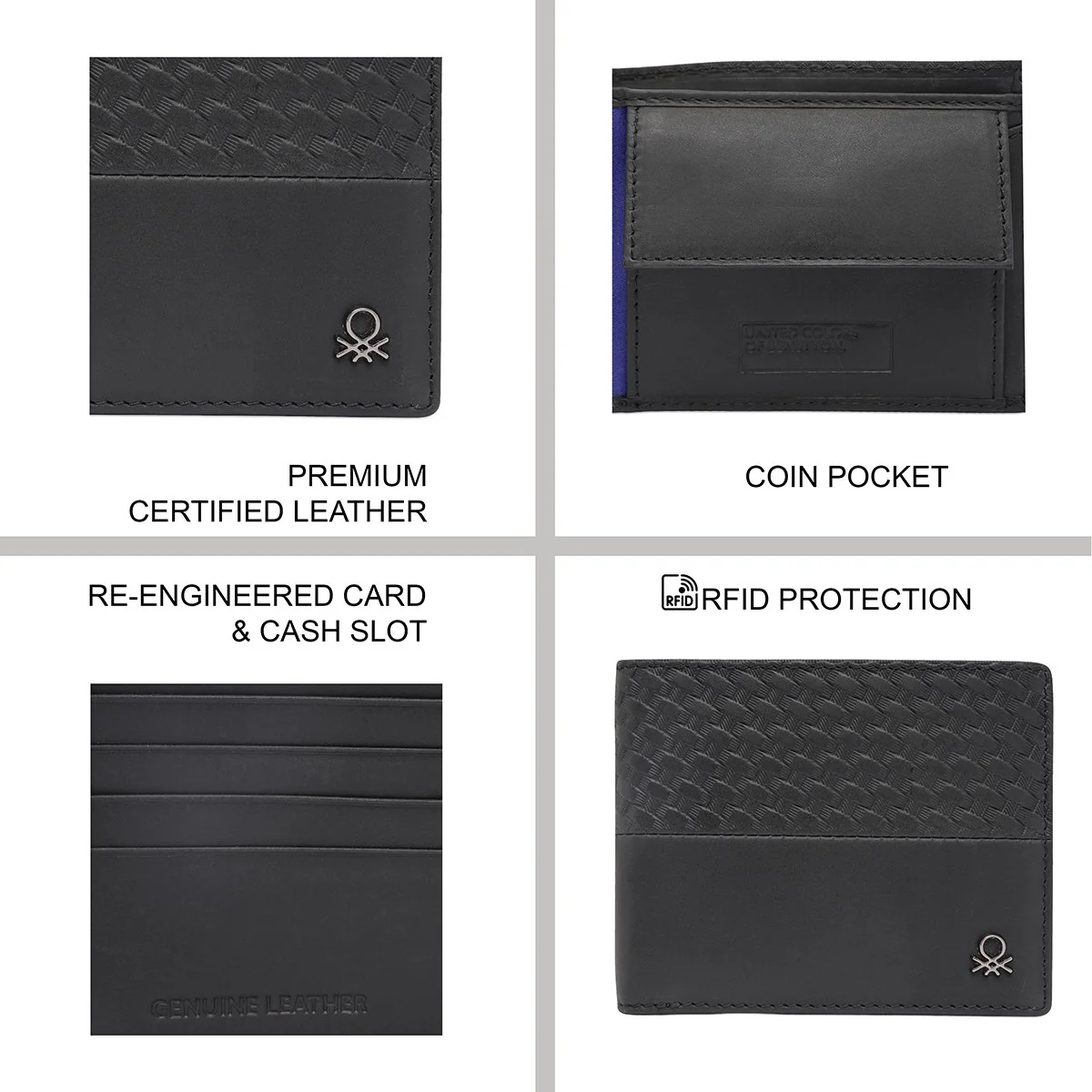 United Colors of Benetton Bates Men's Global Coin Wallet - Image 8