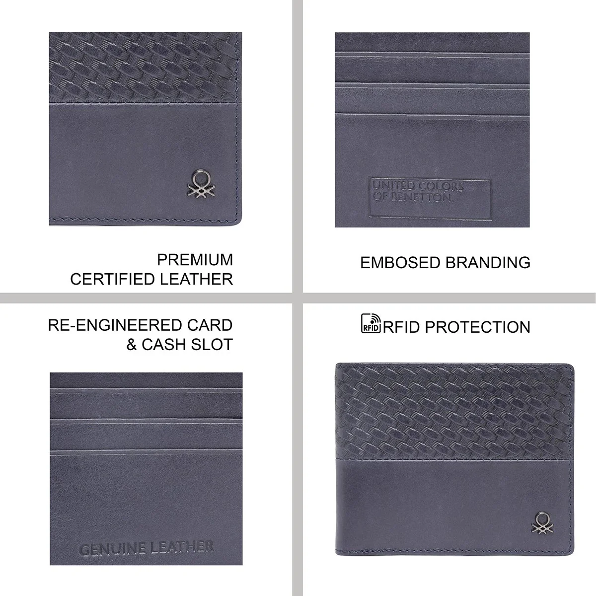 United Colors of Benetton Bates Men's Slimfold Wallet - Image 8