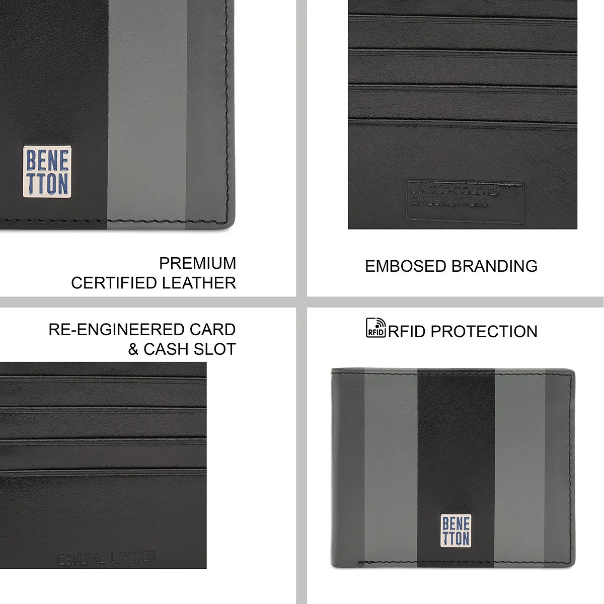 United Colors of Benetton Beak Men's Slimfold Wallet - Image 8