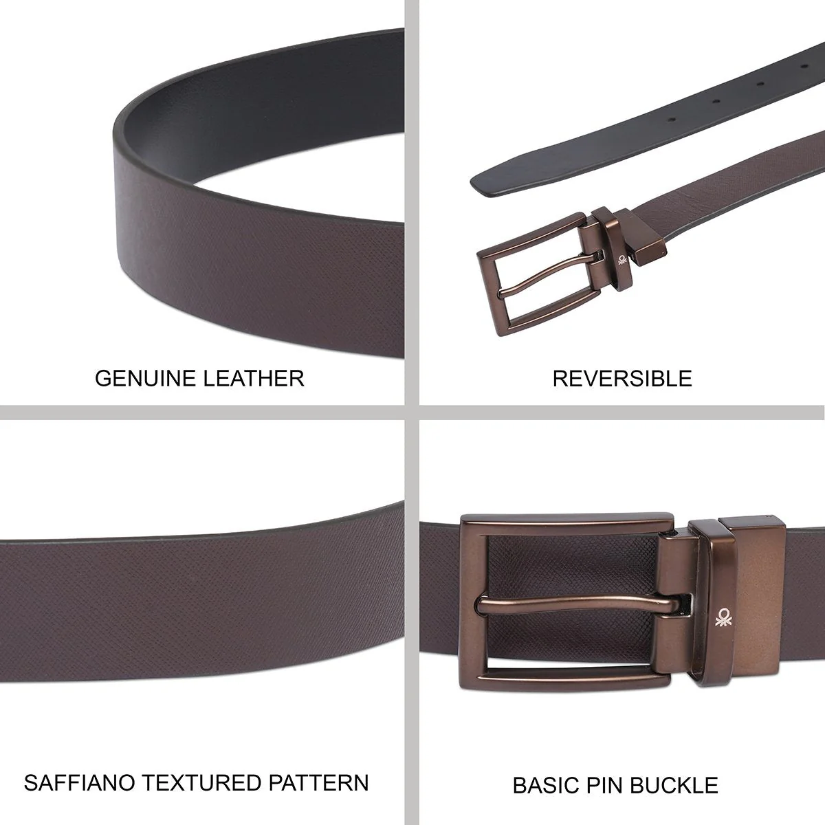 United Colors of Benetton Bedrich Men's Reversible Belt - Image 4