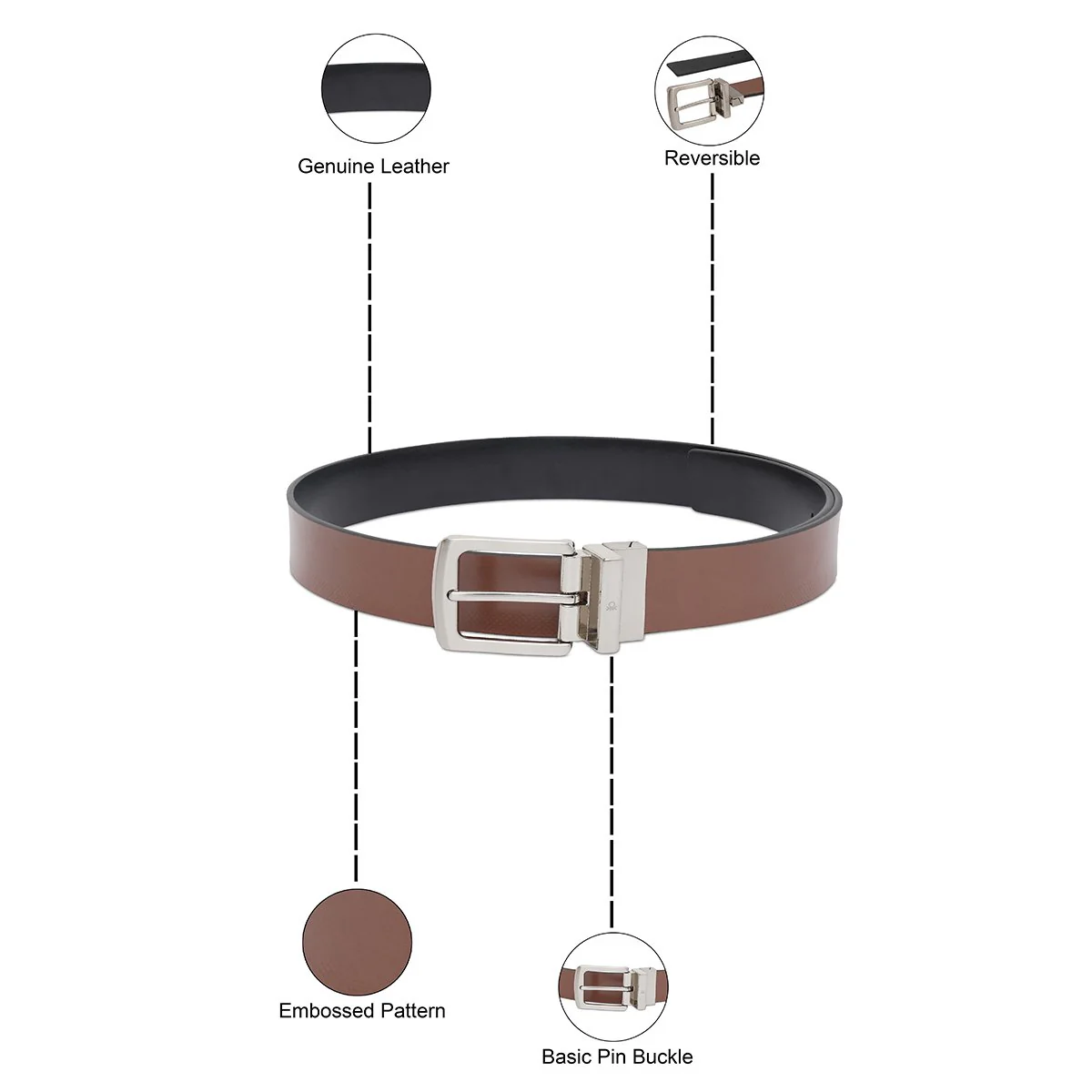 United Colors of Benetton Benes Men's Reversible belt - Image 4