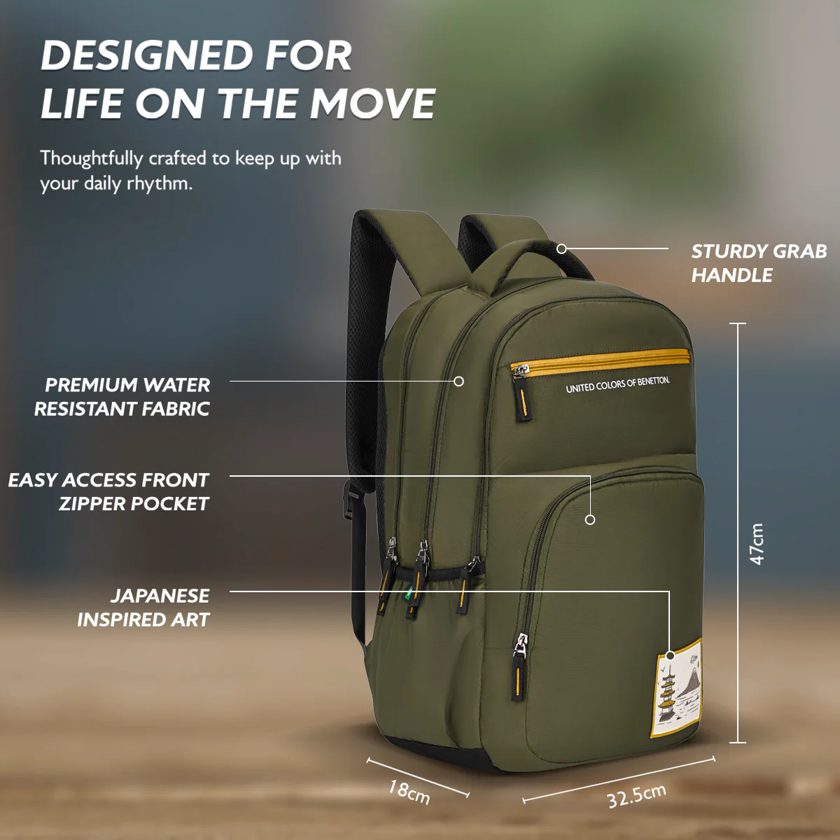 United Colors of Benetton Benton Non Laptop Backpack - Image 4