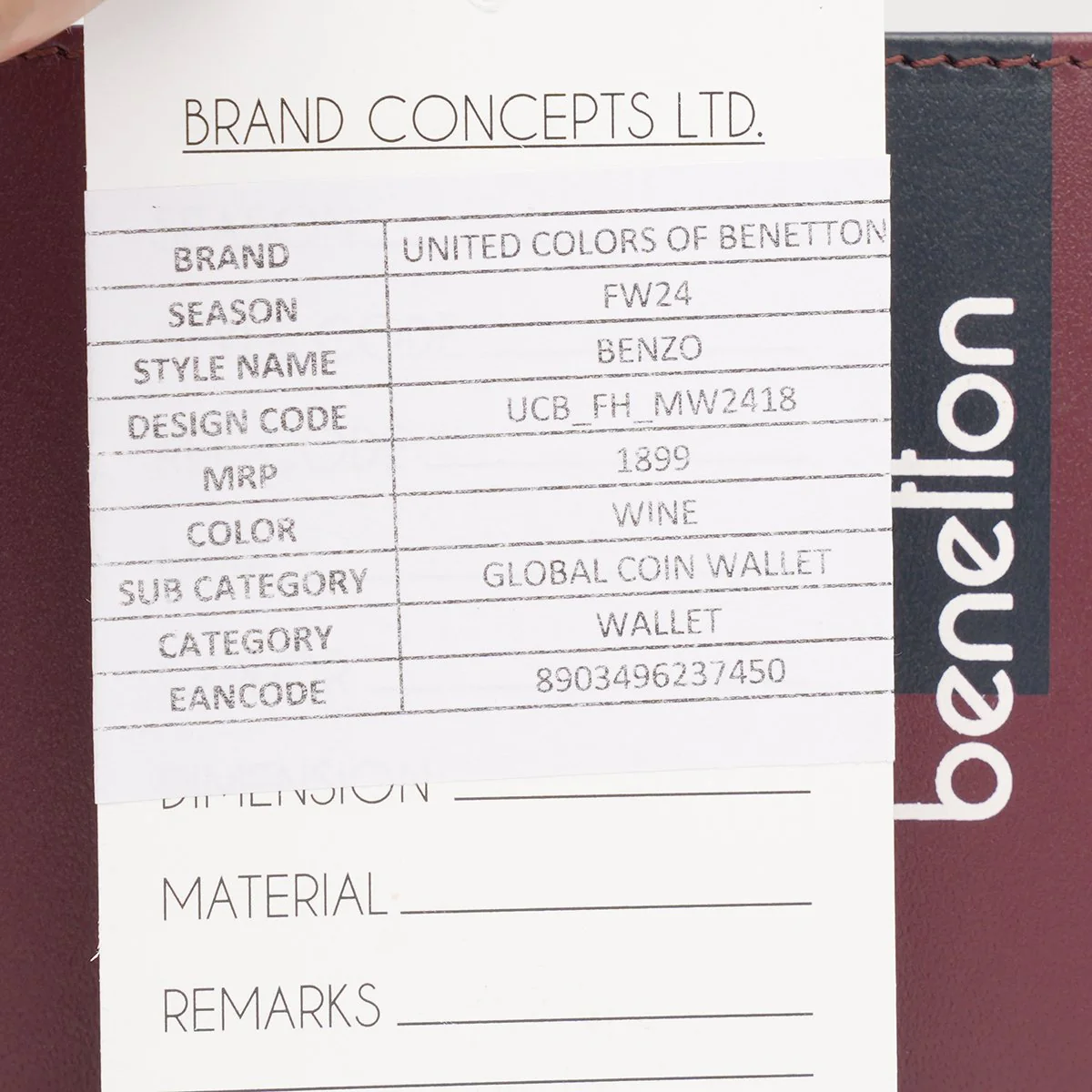United Colors of Benetton Benzo Men's Global Coin Wallet - Image 9